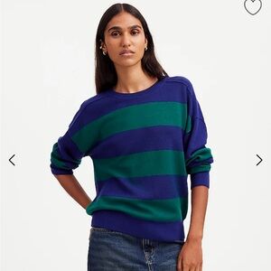 Madewell navy blue and forest green sweater. Never worn